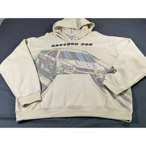 NASCAR Daytona 500 Graphic Hoodie Mens 3XL Light Birch Cream N1SN520 Racing